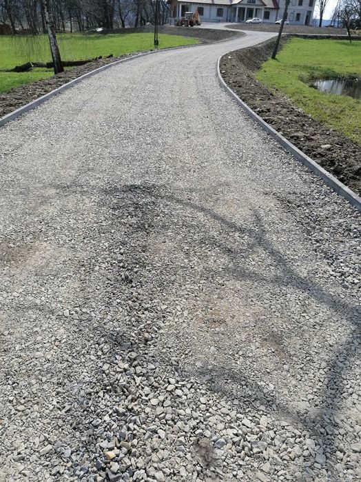 Utwardzenie terenu, podbudowa dróg, drogi dojazdowe, parkingi, wykopy