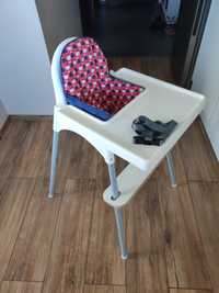 Krzesełko do karmienia Ikea Antilop z regulowanym podnóżkiem