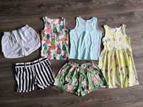 Spodenki-bluzeczki-sukienka- Hm - Cool Club - Primark - roz. 122-128.