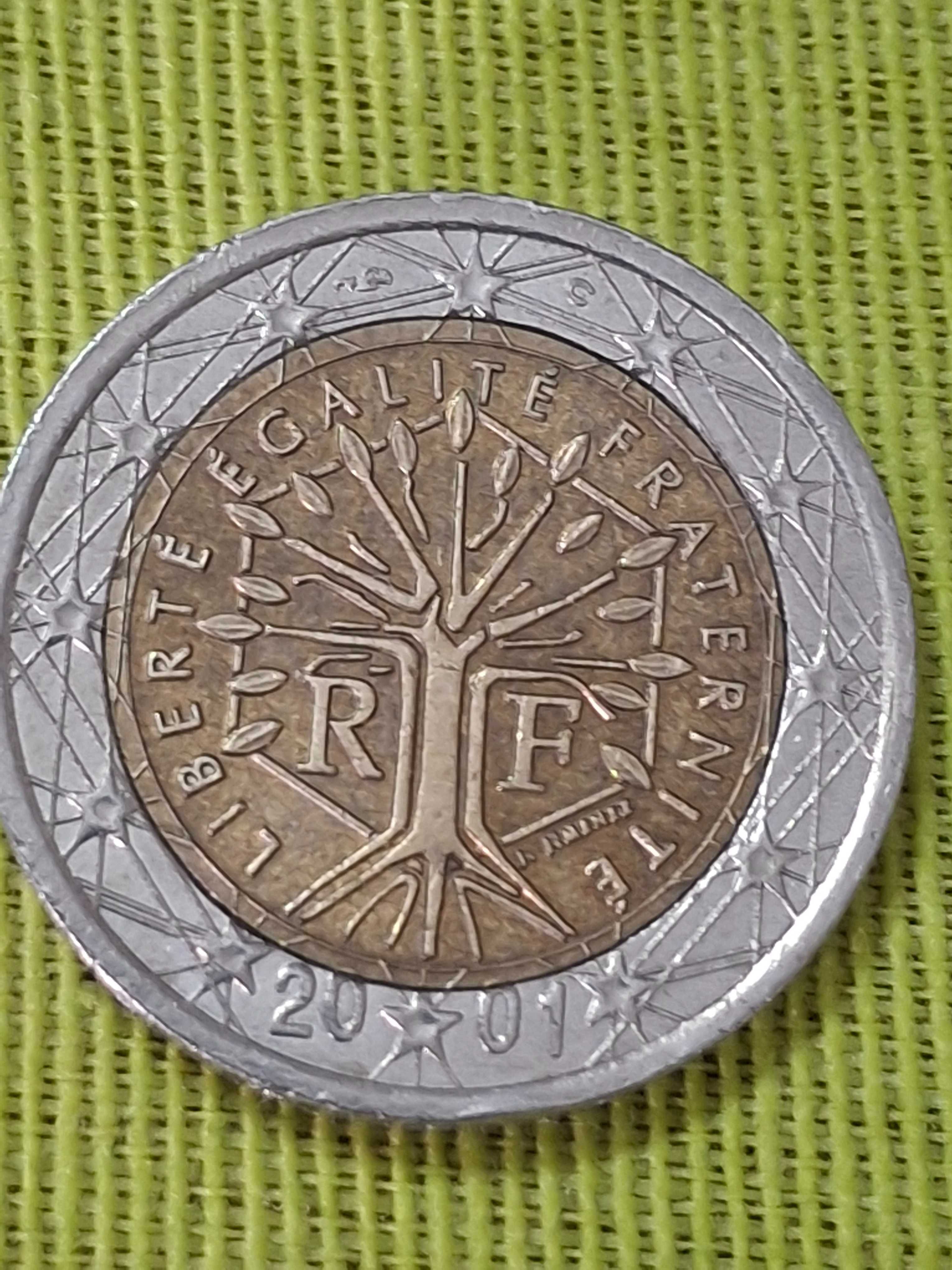 Moedas de 2 euros 2001 defeito