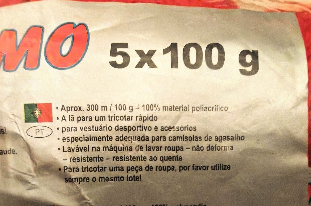 Novelos de lã de 100g X 25