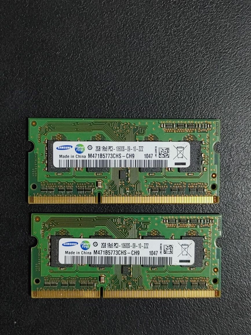 Samsung 2x 2Gb 1333Mhz DDR3 SODIMM