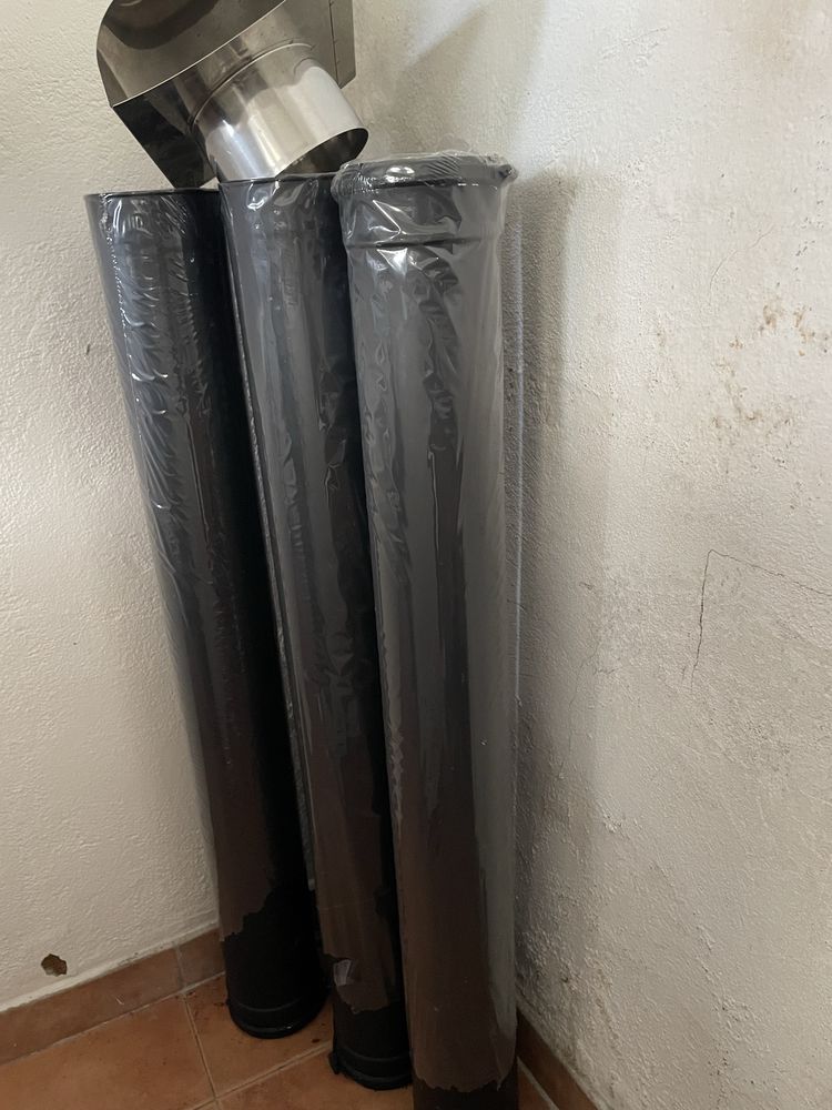Salamandra Zebral 5.5KV 57 e 4 tubos inox + chapeu inox