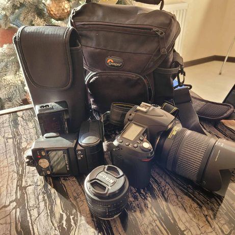 Фотоаппарат Nikon d90+вспышка sb 800+ портретник+ сумка