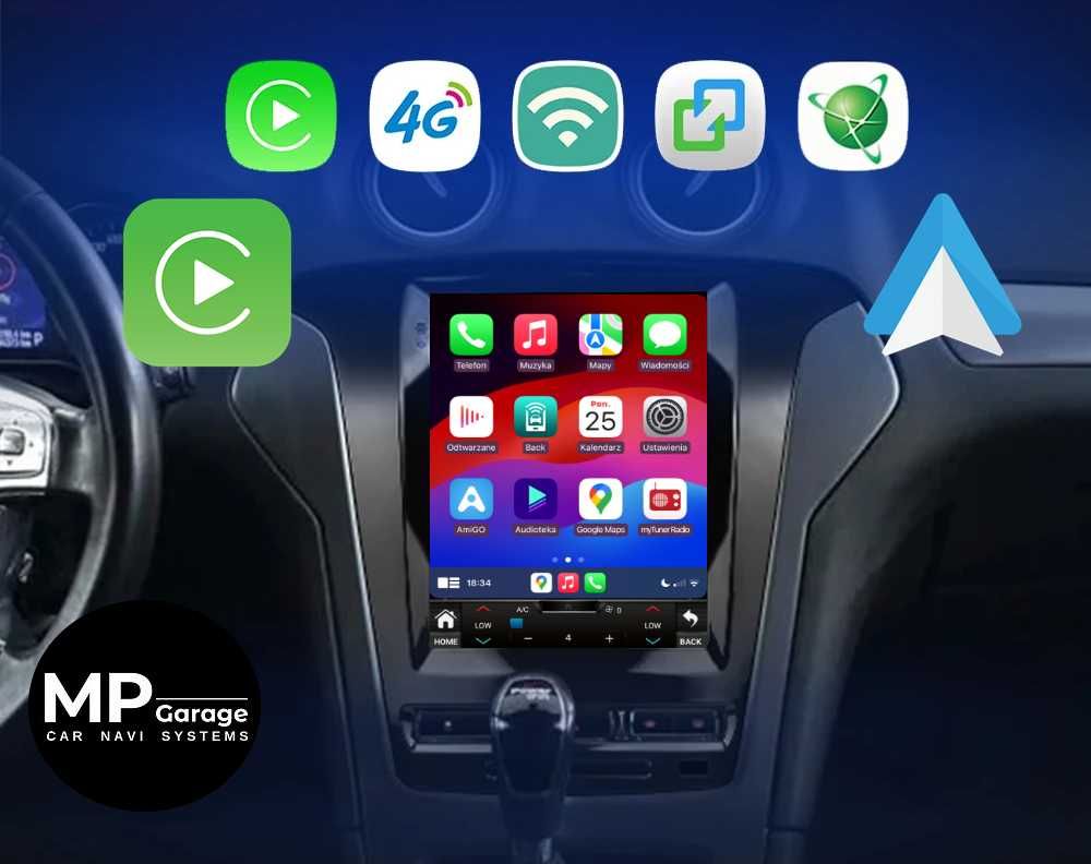 Radio Ford Mondeo MK4 Android Qled TESLA CarPlay/AA 4G Klimatronik