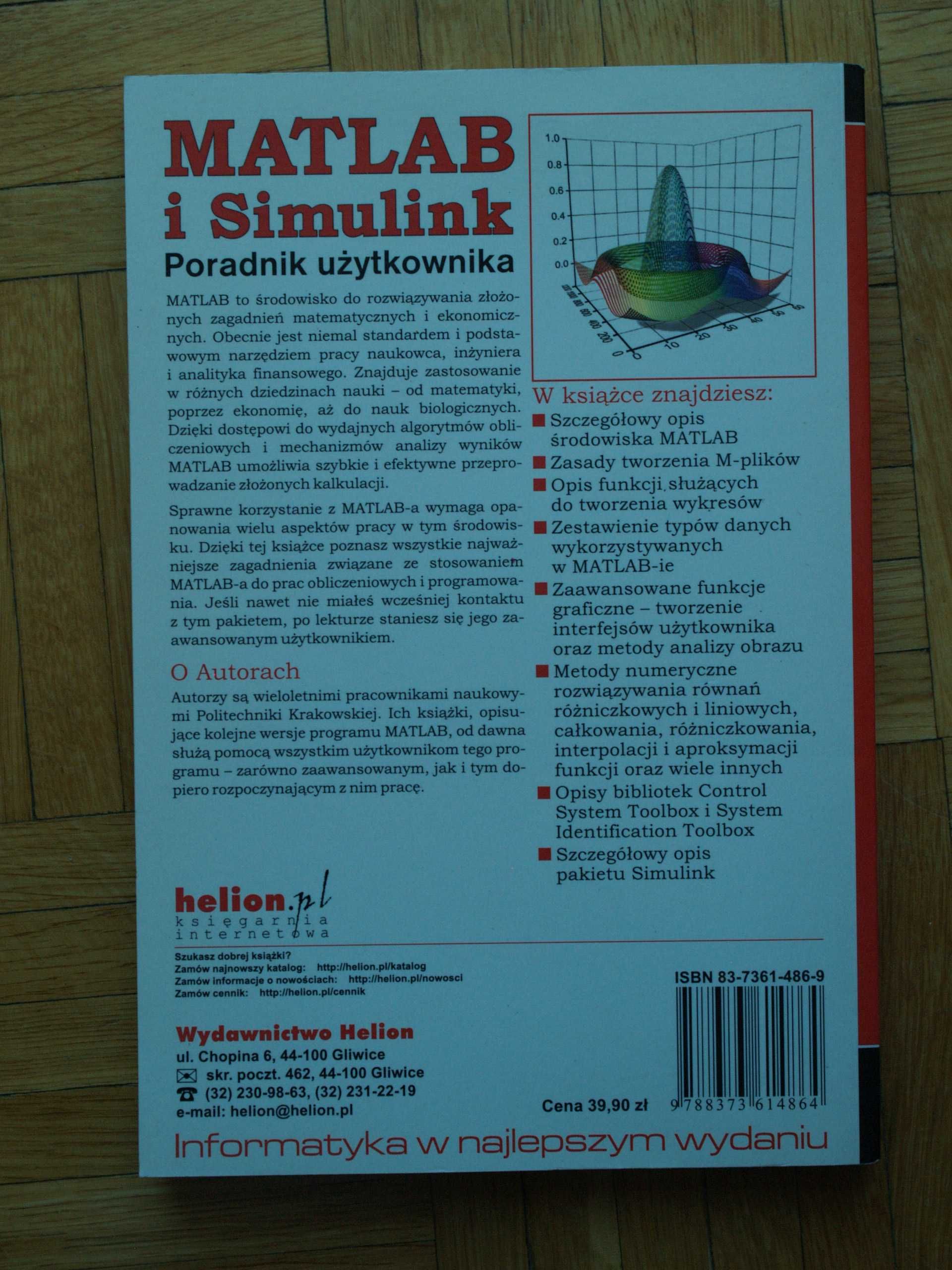 Matlab i Simulink Poradnik użytkownika Helion