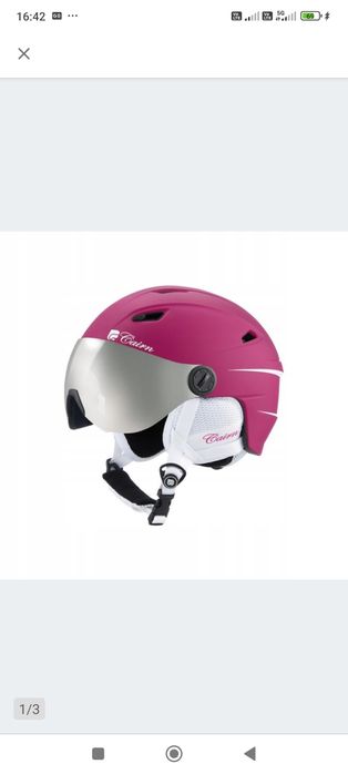 Nowy kask narciarski snowbordowy z przyłbicą,szybą.Firmowy Cairn 59-60