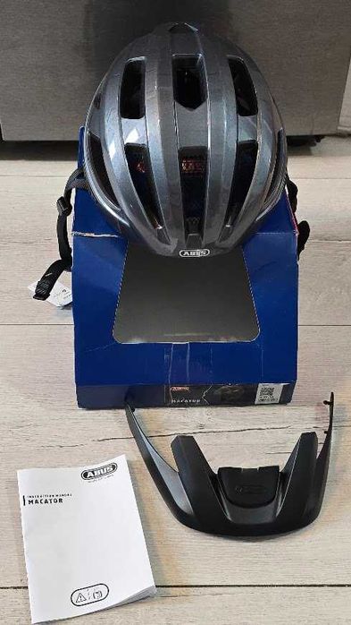 ABUS MACATOR AB-20 KASK Rowerowy dla dorosłych z Daszkiem M 52-58 cm