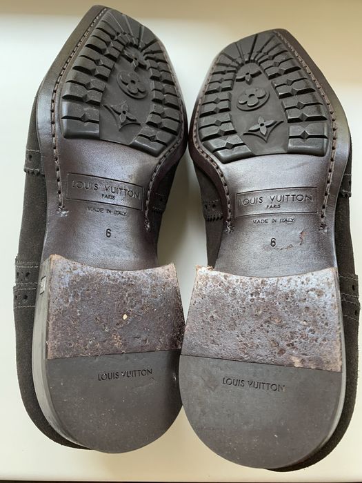 Louis Vuitton туфли коричневые замшевые оригинал 40-41,5