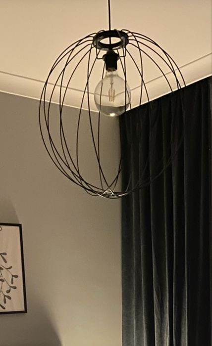 lampa wisząca metalowa czarna duża