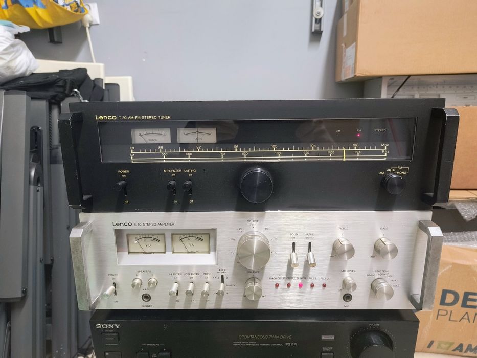 Wzmacniacz i radio Lenco