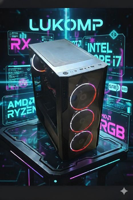 PC ARGB I7-4770\RX 460 4GB\32GB\SSD 512GB\ 1TB\600W