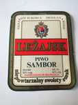 Etykieta piwna Browar Leżajsk 1989 po piwie  Sambor