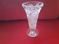 Wazon kryształ - PRL, kielich - wazon na stopce