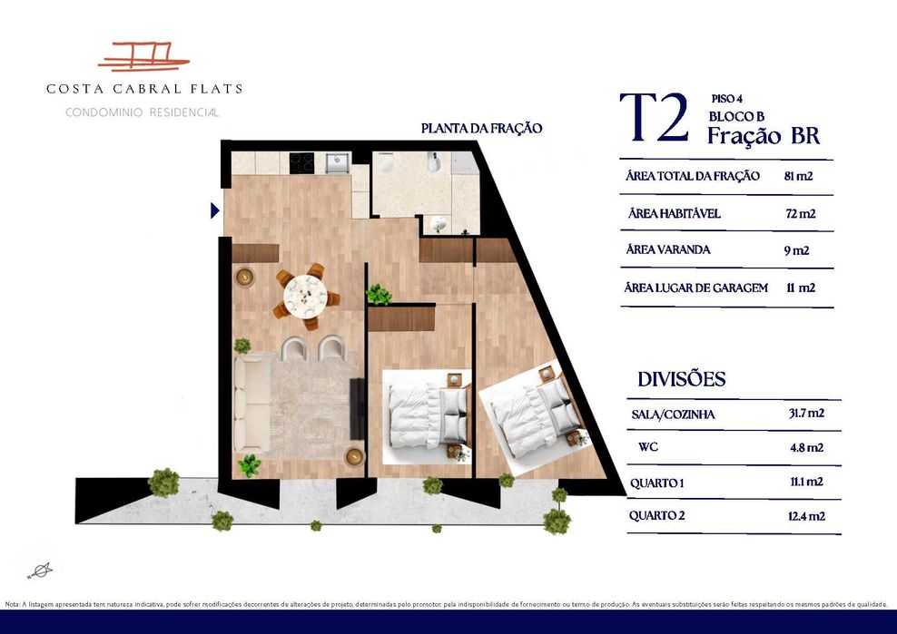 Apartamento T2 na Rua Costa Cabral, Paranhos, Porto