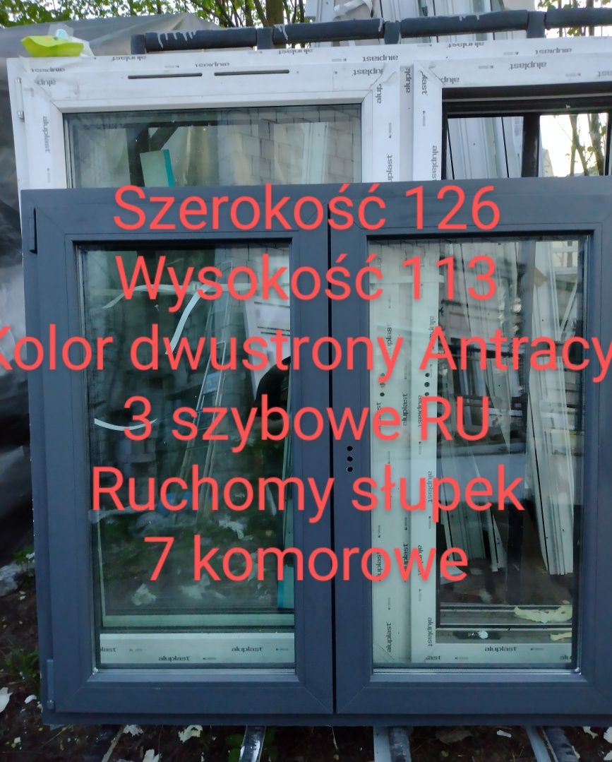 Okno złoty dąb 215x155 Nowe 50% 6 komorowe