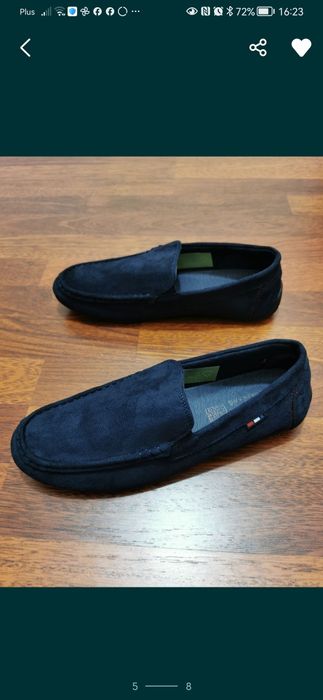 Wsuwane Mokasyny Męskie Lekkie Wygodne Granat
