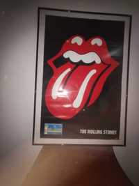 Moldura  Rolling Stones + bilhete Rock in Rio de 2014.