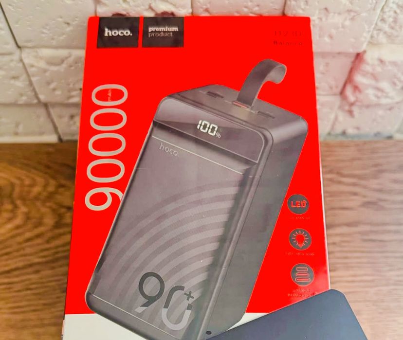 Повербанк hoco 90000mAh(22.5w) быстрая зарядка.Оригинал