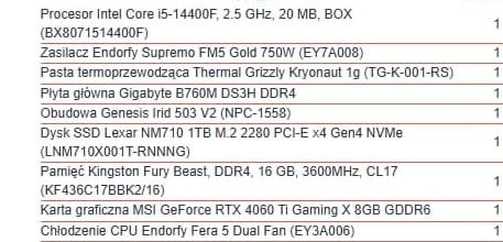 Komputer ASUS i ekran