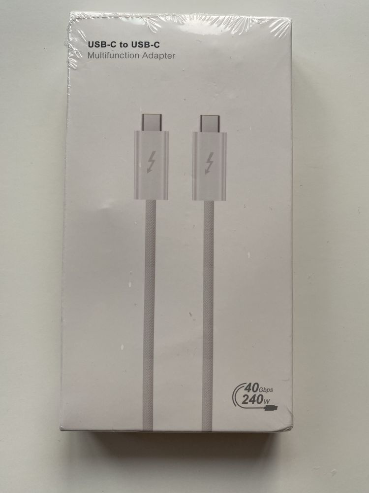 Кабель 1/1,8/2 м Usb C 40Gbps/240w