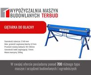 Zaginarka do blachy. Giętarka, gwoździarka, winda dekarska, wciągarka