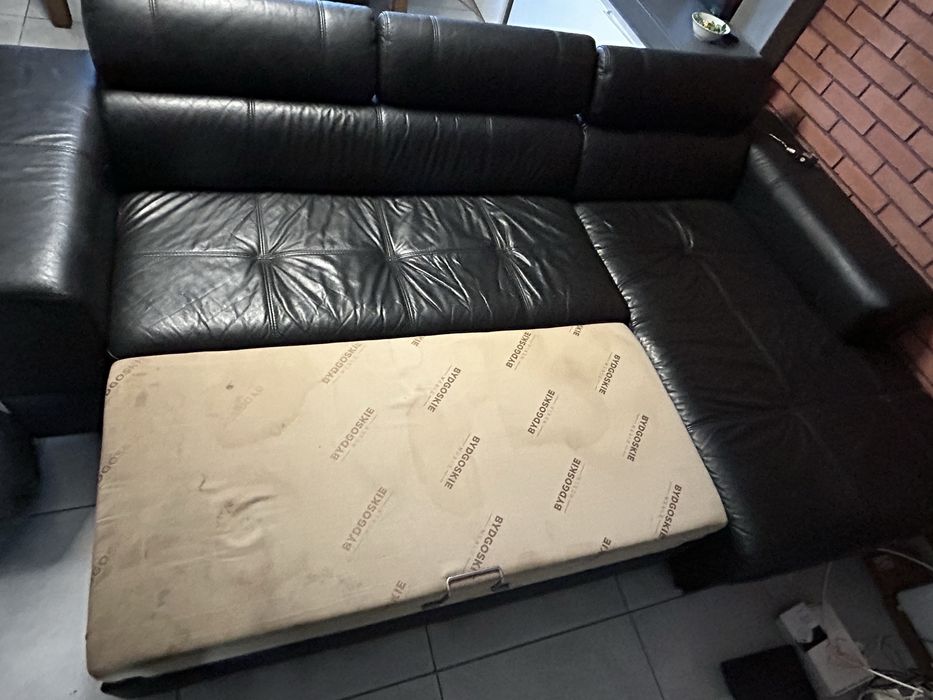 Narożnik z prawdziwej skóry. Bydgoskie Meble