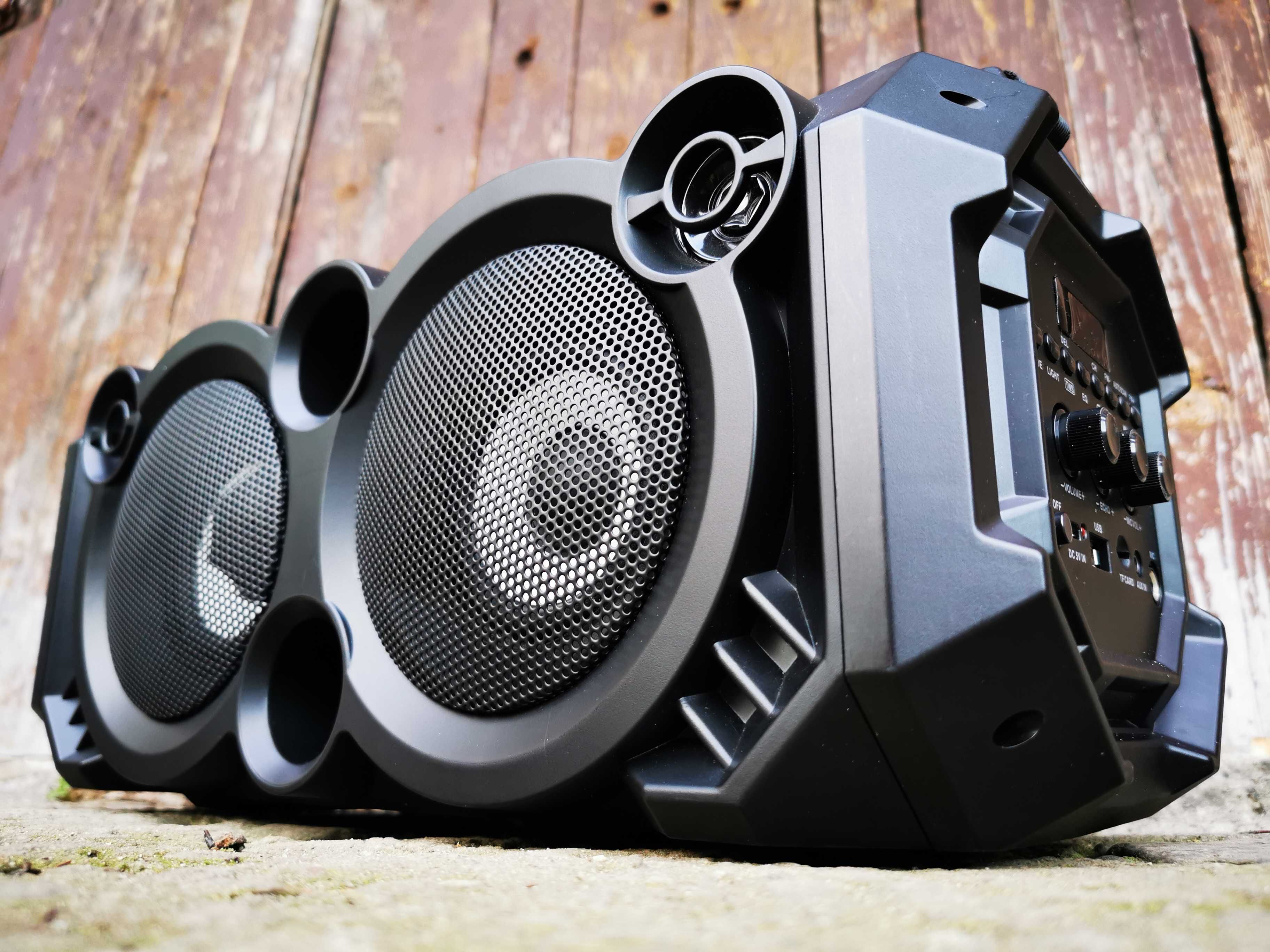 BOOMBOX Kolumna Nagłośnieniowa Głośnik BLUETOOTH Radio Wieża SUBWOOFER