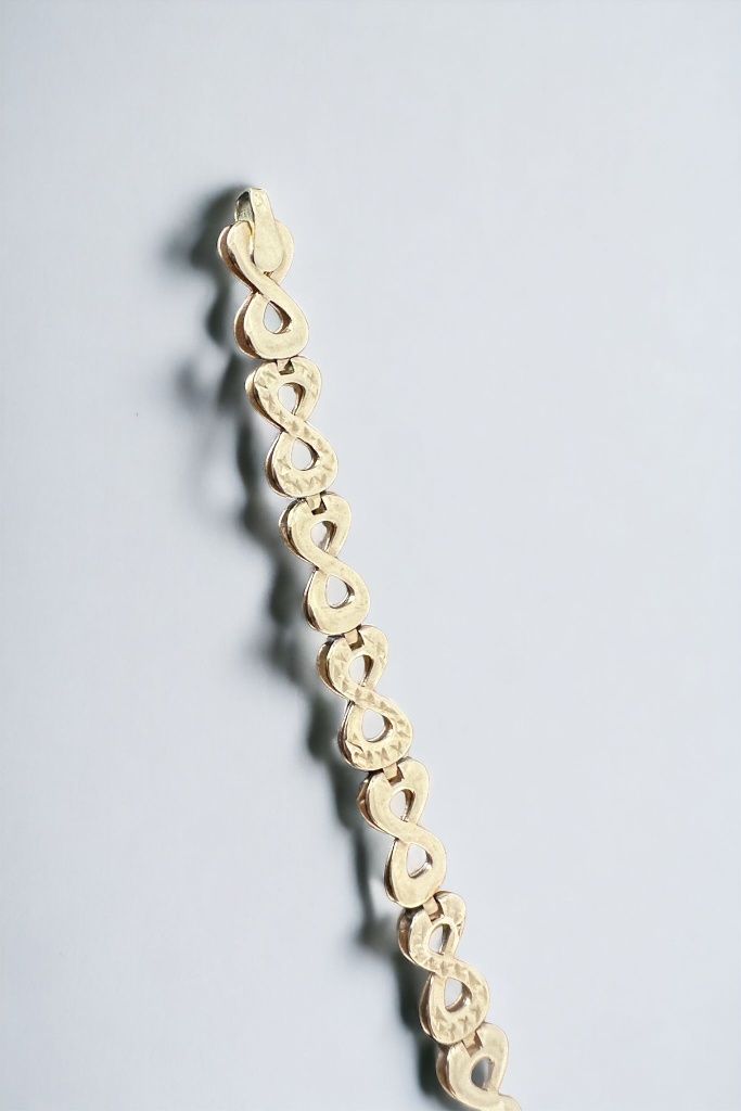 złota bransoletka pr. 585 długość 19,5 cm nieskończoność