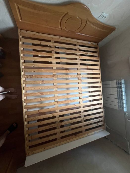 Каркас кровати с подъёмным механизмом и нишей для белья