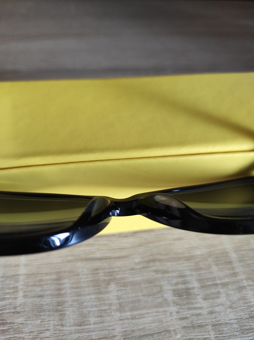 Oprawki WES okulary ws-G1057 czarne niebieskie przeciwsłoneczne złote