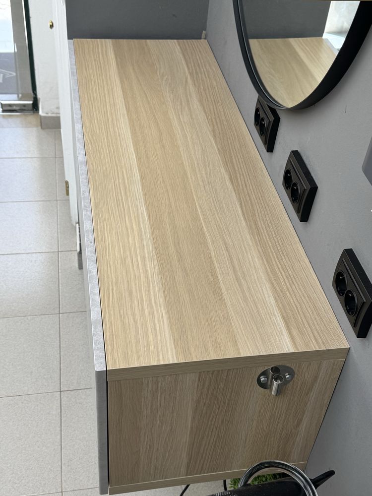 Estante c/portas ef carvalho c/velatura