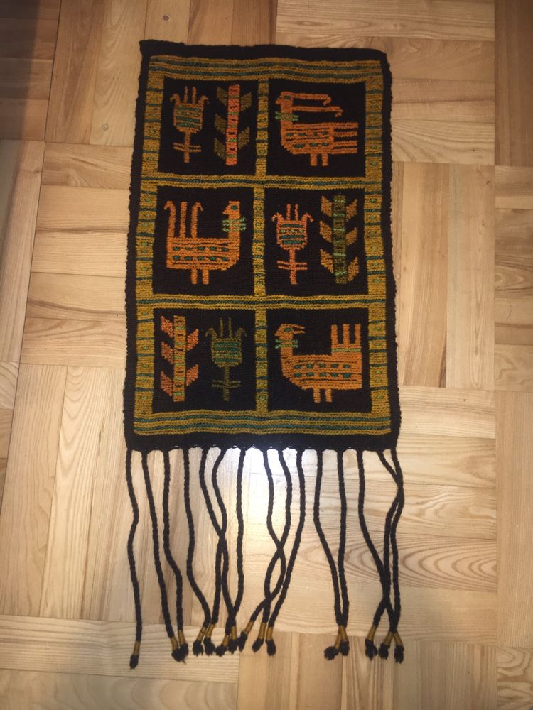 Cepelia kilim Zakopane PRL tatry vintage sumak Ptaki kwiaty rekodzielo