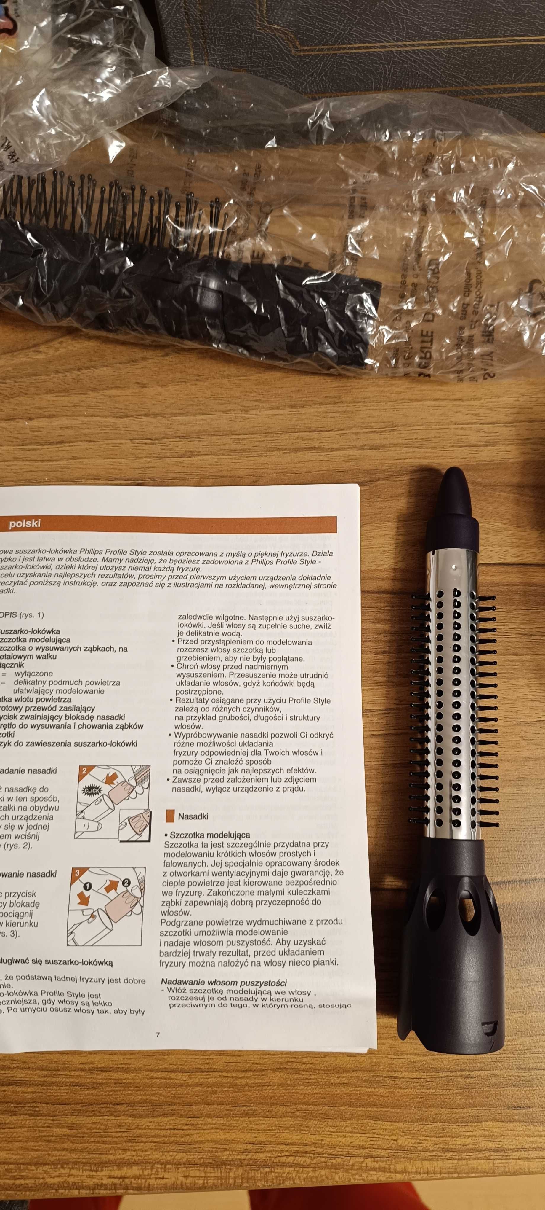 Suszarko-lokówka+szczotka modeluj+nasadka z wysuwanymi ząbkami,Philips