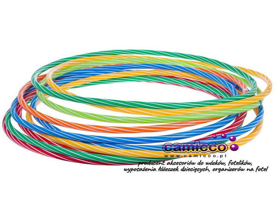 HULA HOP KRĘCONY 60 cm pakiet mix kolor 10 sztuk lekki dzieci POLSKI