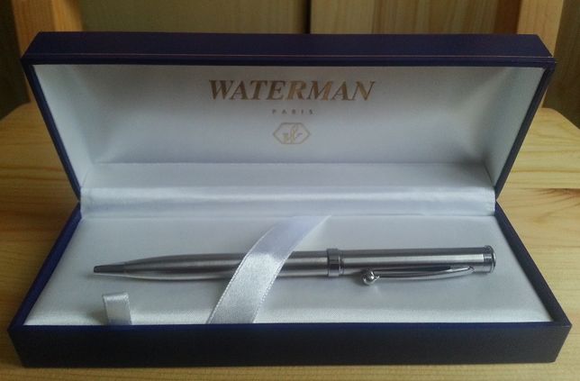 Etui WATERMAN + długopis stal szczotkowana, zestaw prezentowy