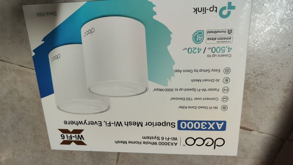 2 Decos x50, com poucos meses de uso.
Comprei-os para ter internet nos