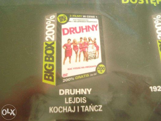 BIG BOX 200% dvd 3 filmy - DRUHNY, LEJDIS, KOCHAJ I TAŃCZ 3-pack nowy!