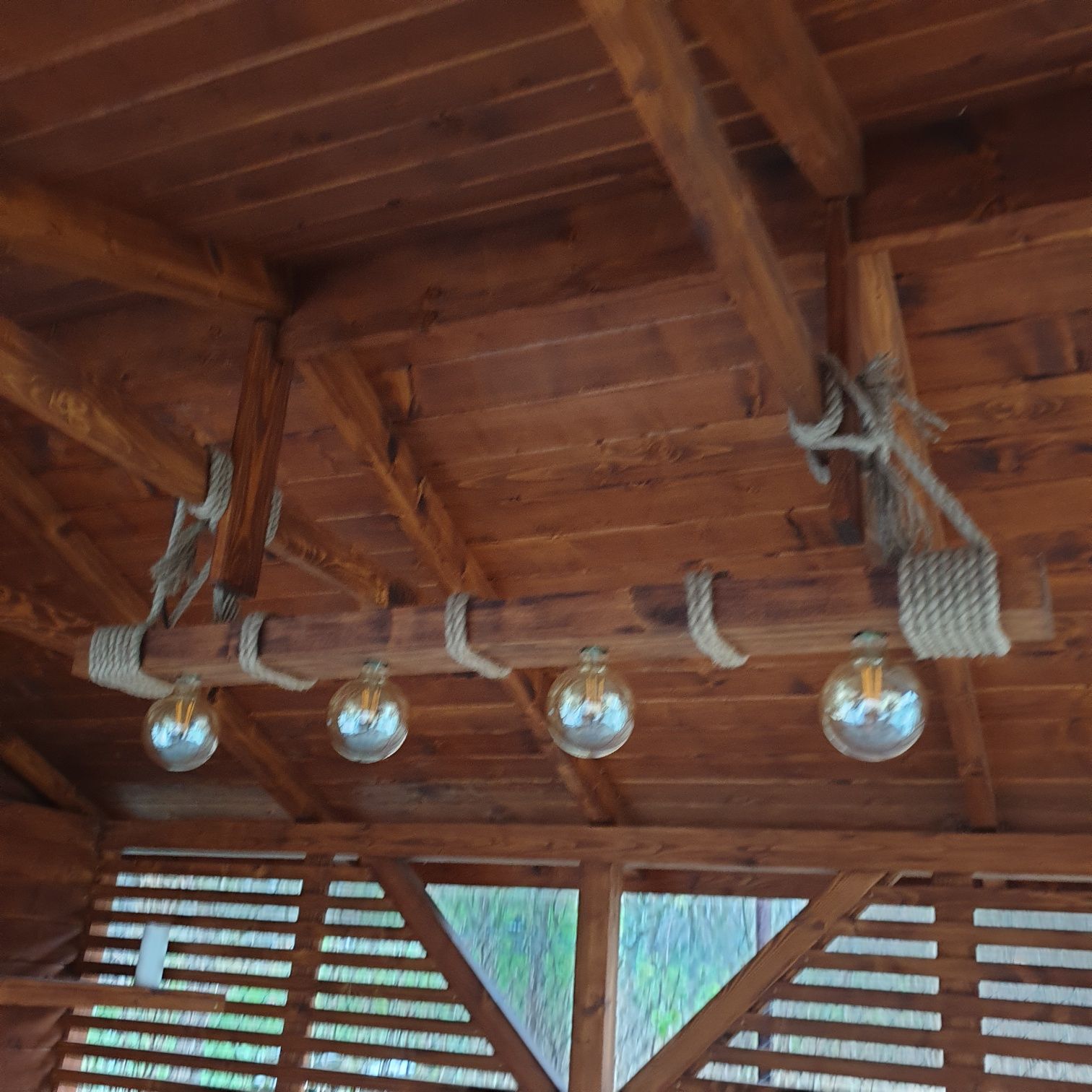 Lampa drewniana,belka Loft rustikal
