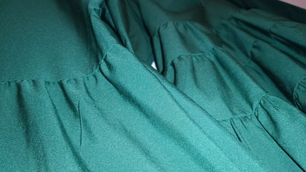 Pakuten sukienki mama i córka zielone S-M/98-104