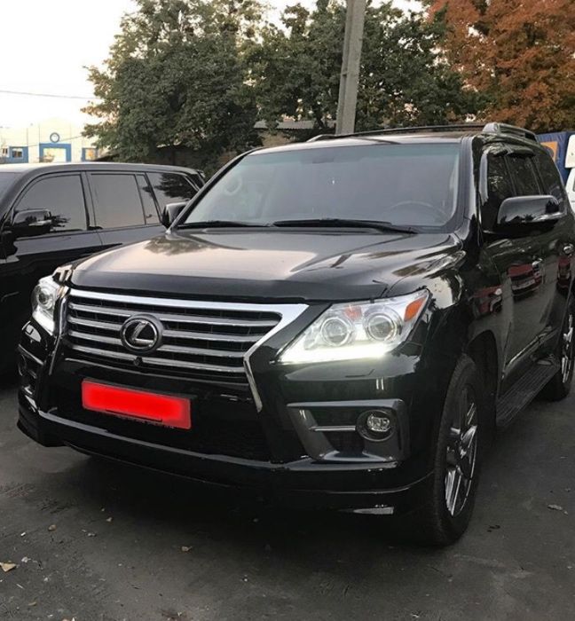 Рестайлинг обвес для Lexus LX570 с 2007 в 2012+ F-Sport бампер, фары