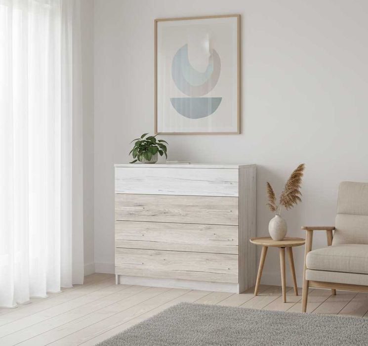 Комод «Ким 4Ш»  сочетает в себе привлекательность и практичность