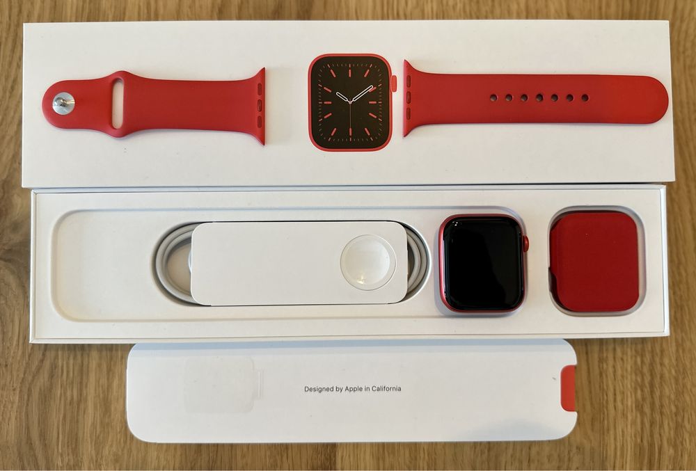 Apple Watch 6, 44mm, RED (czerwony), Cellular. Stan fabryczny.