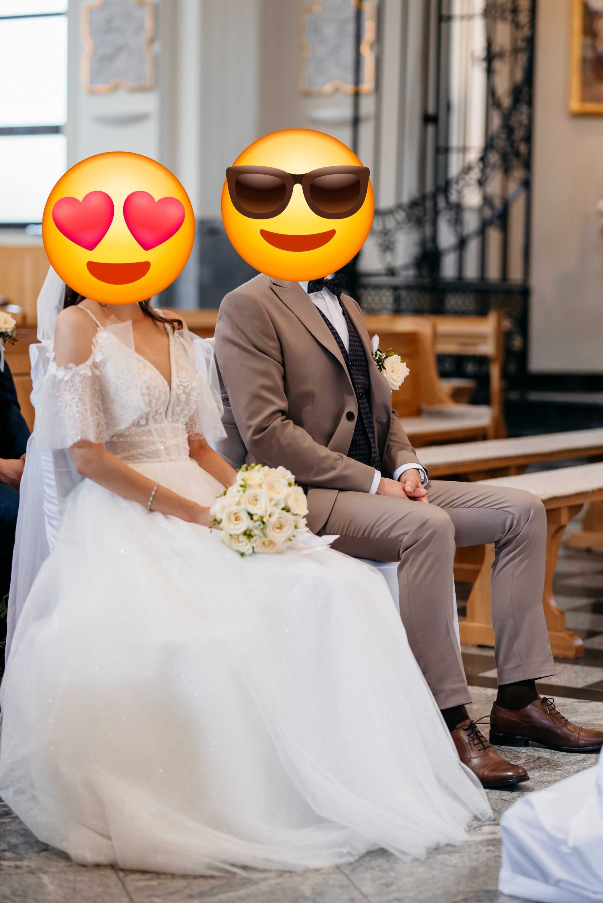 Suknia ślubna Rosie, rozmiar 34, ivory – stan idealny + welon gratis!