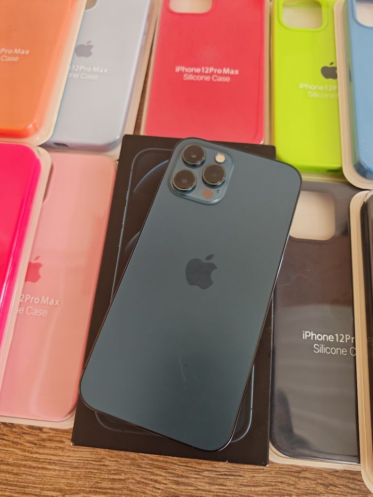 iPhone 12 Pro Max 128GB Azul Em muito bom estado Aceito Retomas
