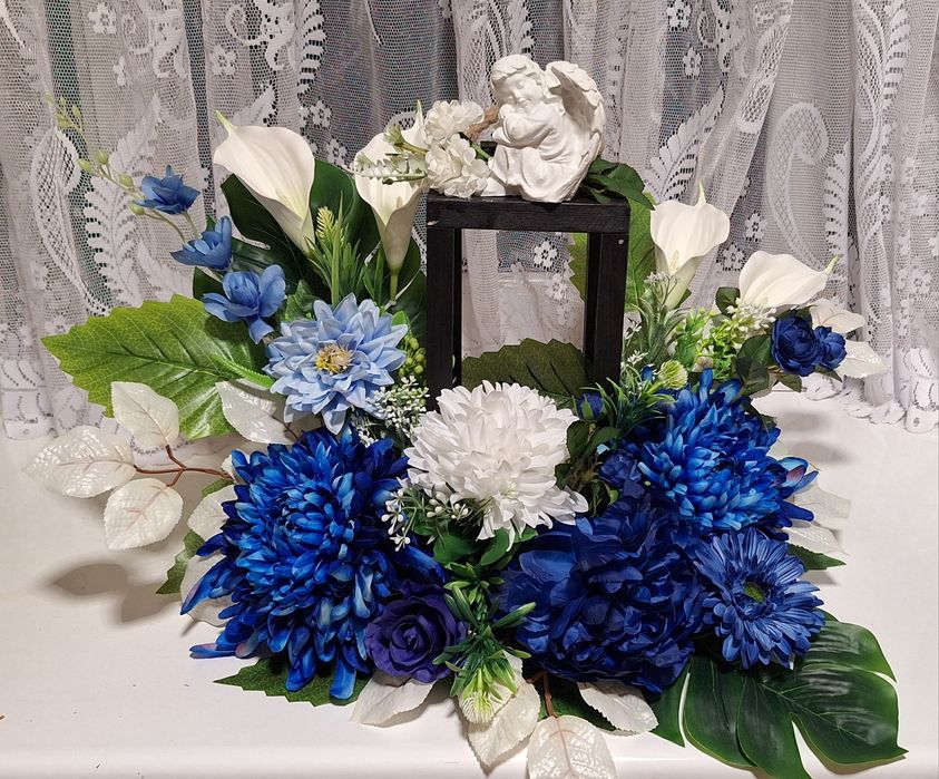 Stroik/ wiązanka,  lampion drewniany