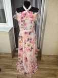 Nowa sukienka maxi w kwiaty Orsay pudrowy róż i morelowy L 40