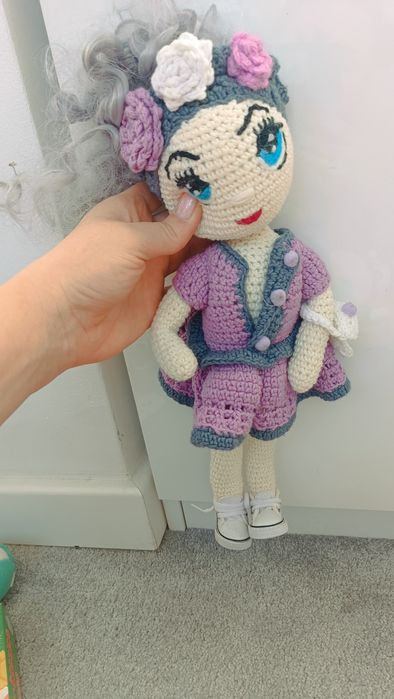 Lalka handmade ręcznie robiona z wełny  nowa