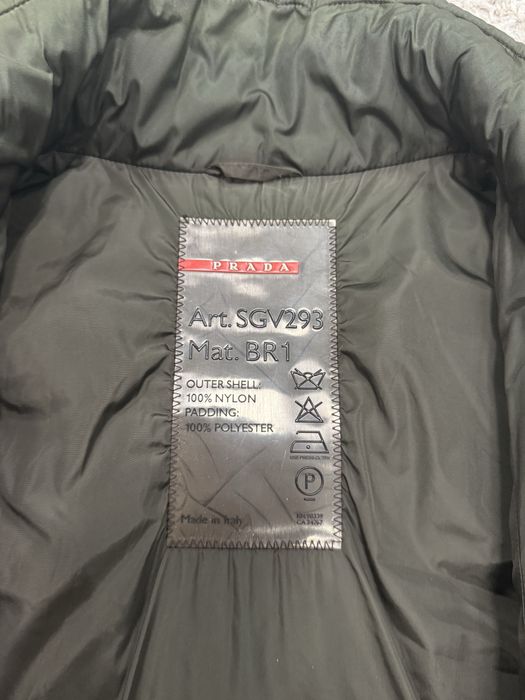 Куртка Prada Sport green nylon padding jacket