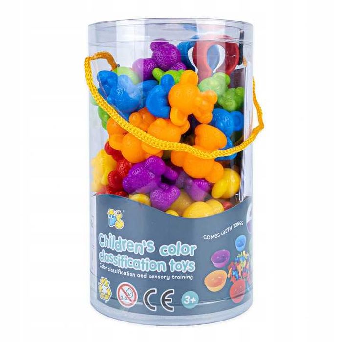 Pakiet 20x zestaw edukacyjny sortowanie kolorów figurki Montessori
